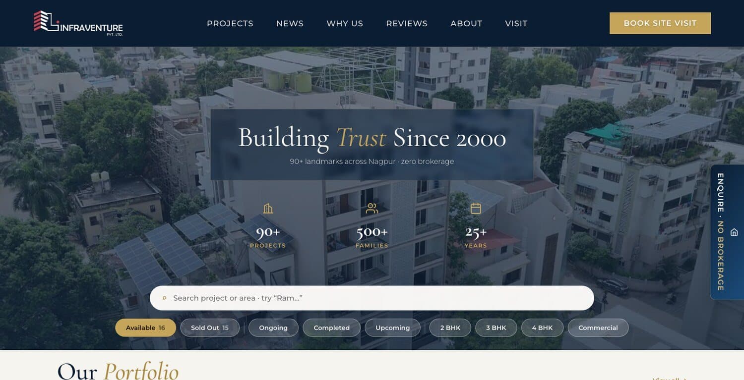 RL Infraventure website home page