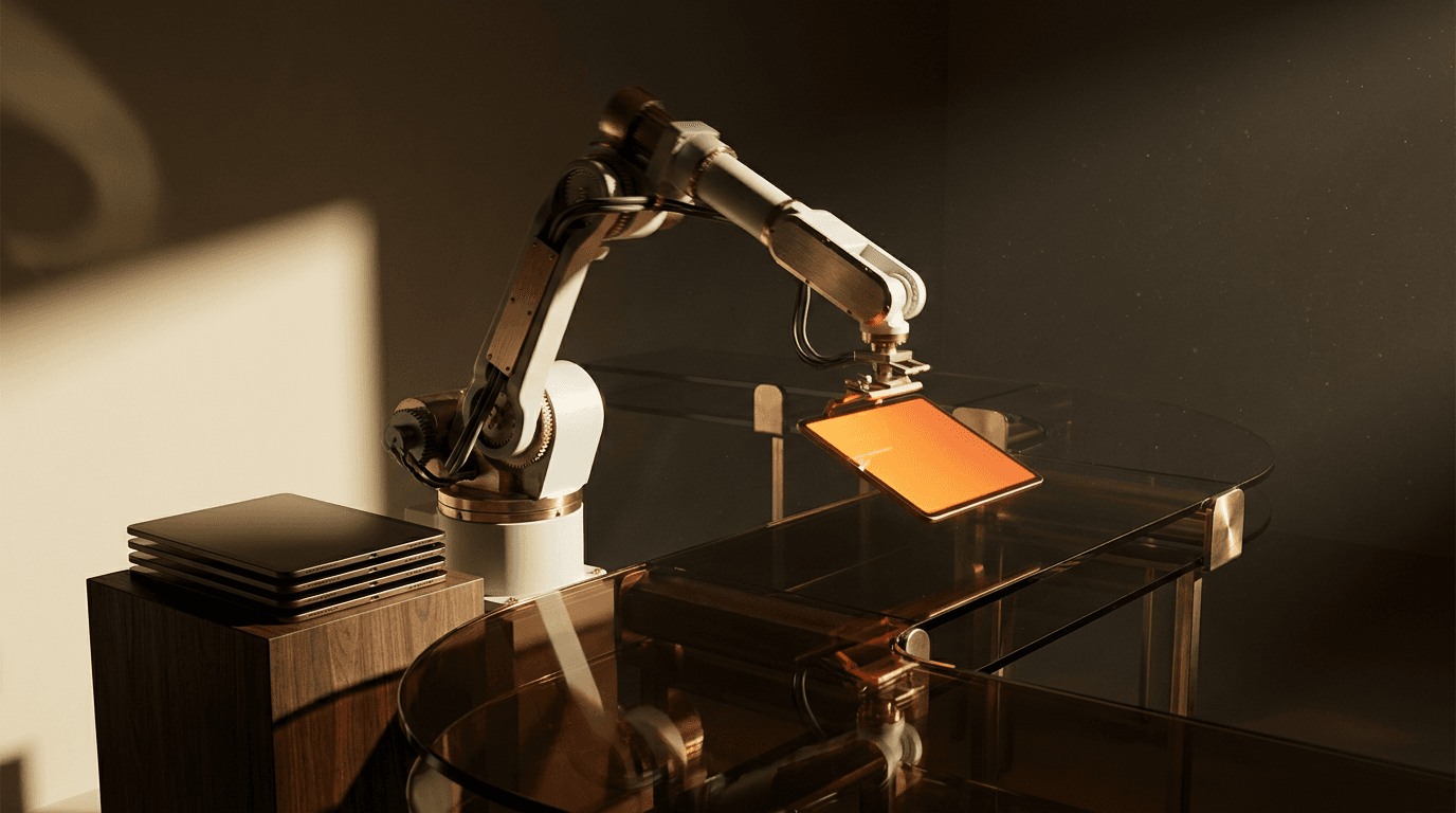 An autonomous agent working a queue of tasks across connected systems