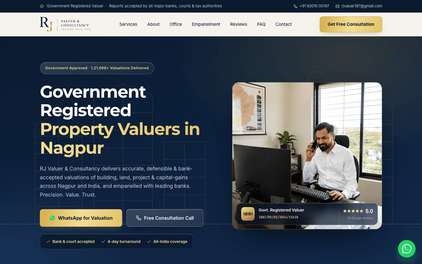 RJ Valuer & Consultancy — live site