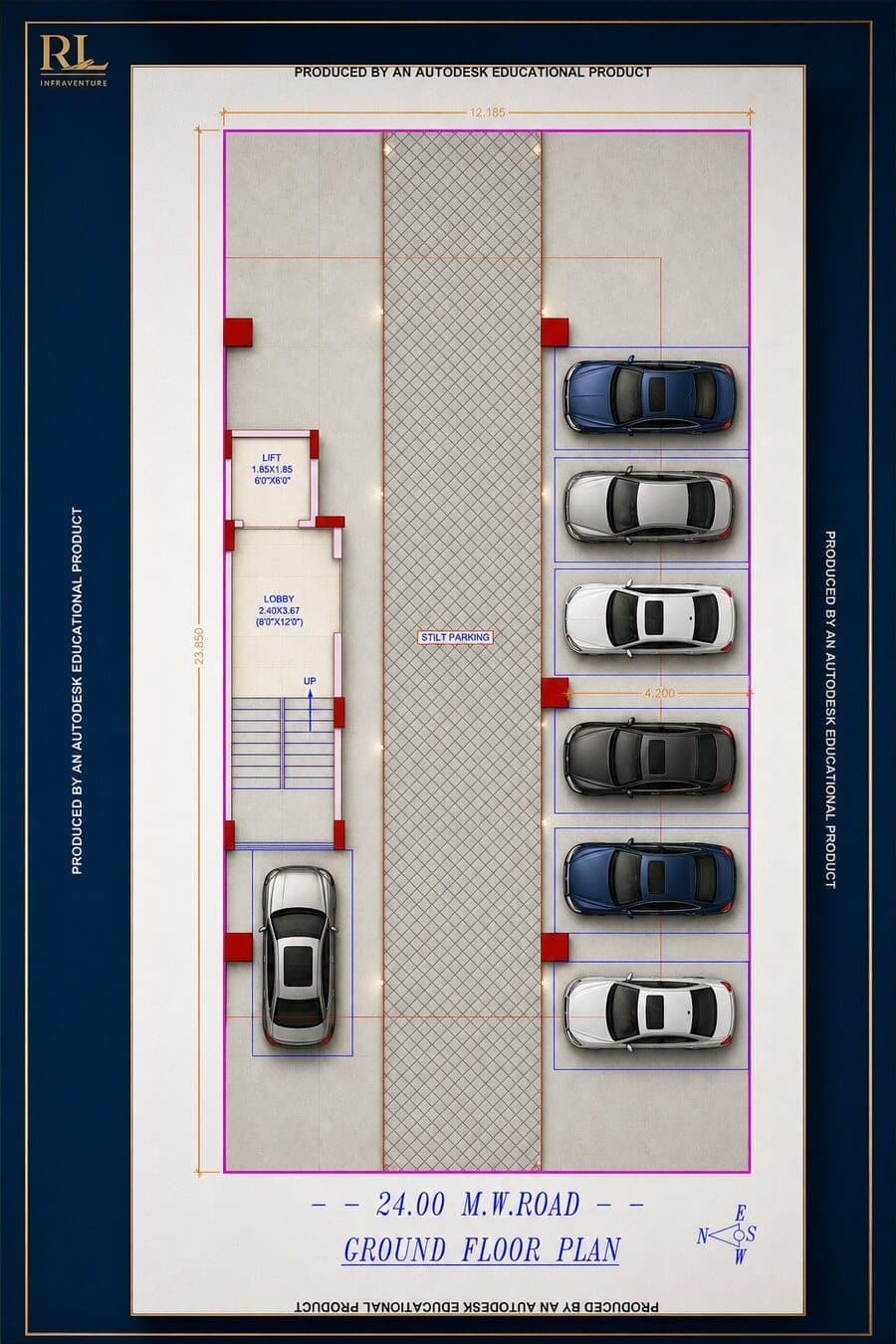 Branded ground-floor parking plan